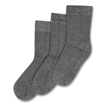 Minipop Bamboo Strømper MP34 (3pak.) - Dark Grey Melange
